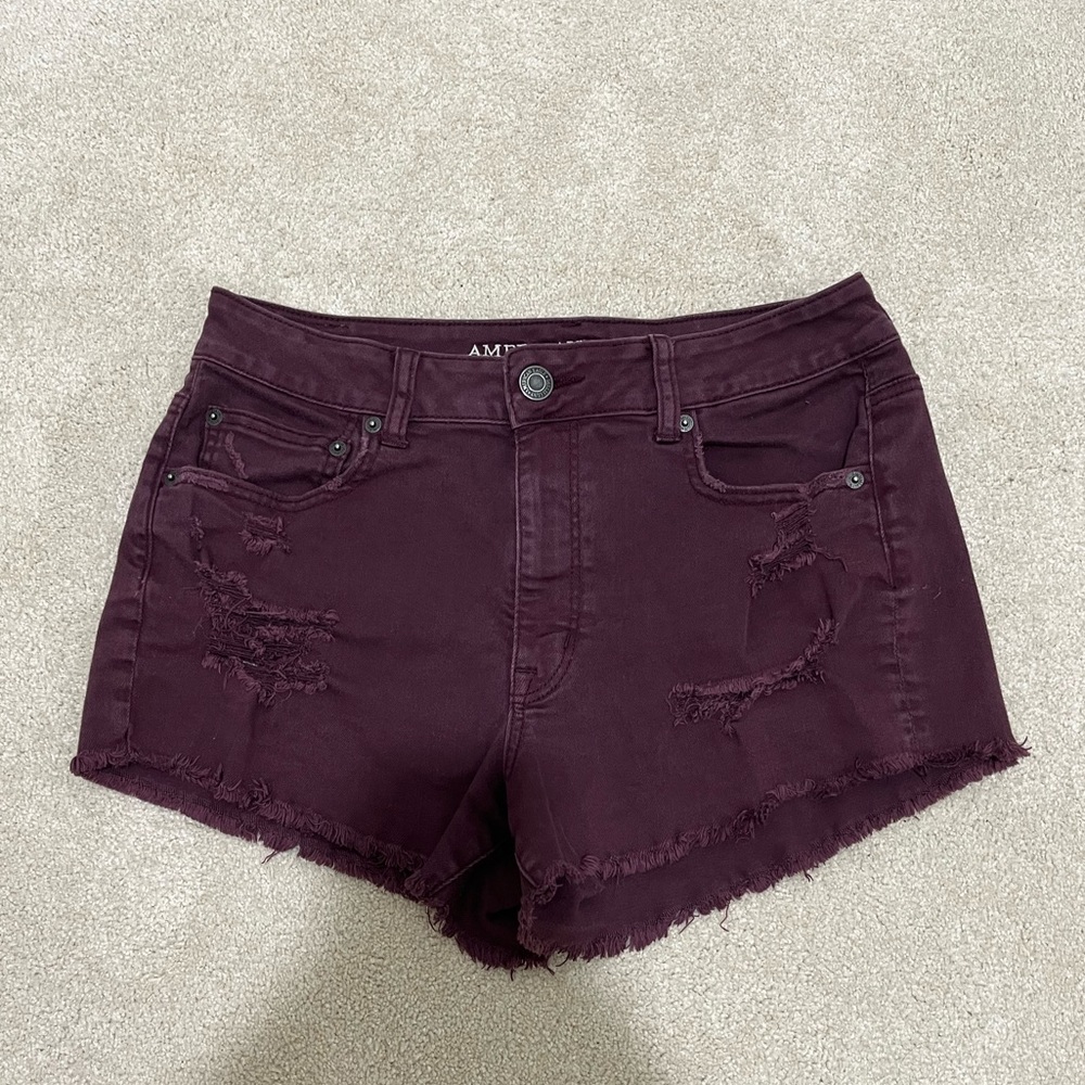 American Eagle Shorts Burgundy